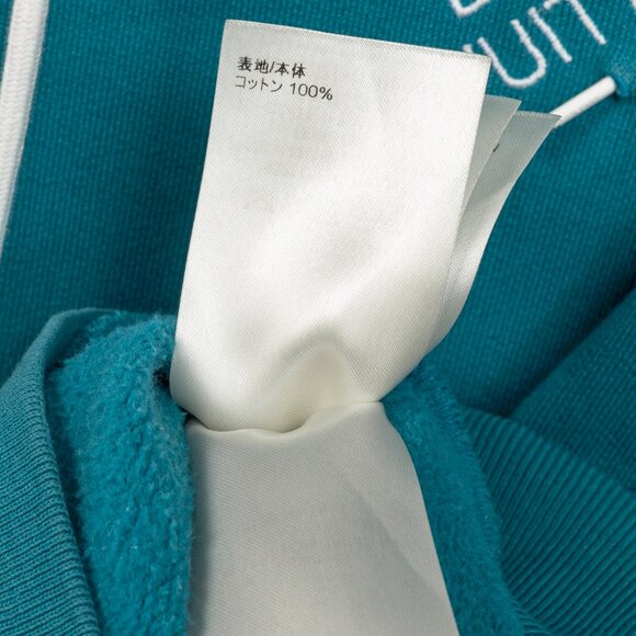 Louis Vuitton Pigeon Blue Embroidered Signature Cotton Hoodie - Picture 14 of 14